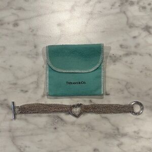 Tiffany & Co. Silver Heart Mesh Bracelet